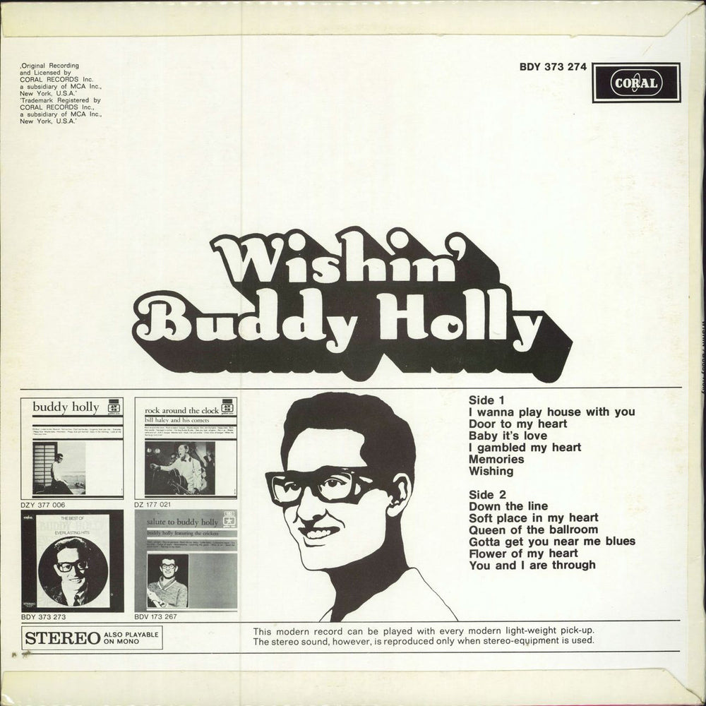 Buddy Holly Wishin' Dutch vinyl LP album (LP record)