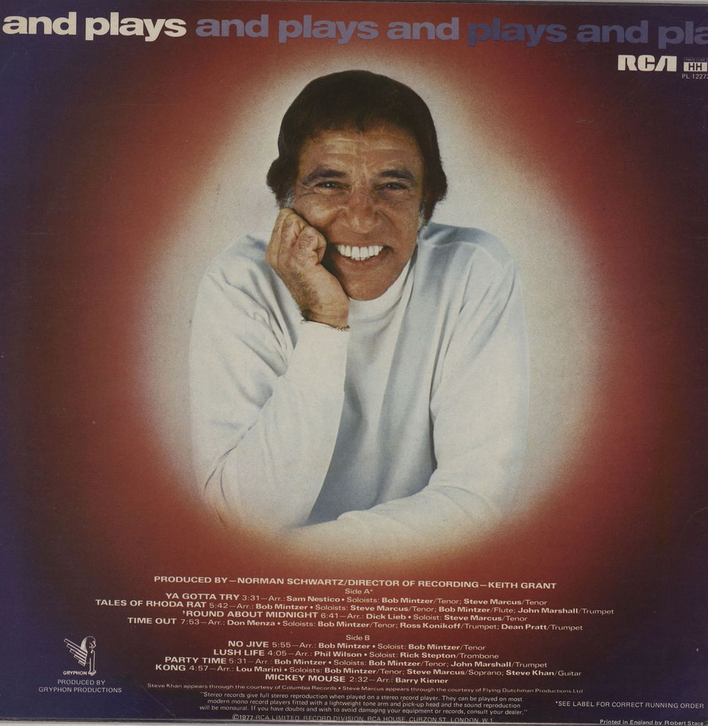 Buddy Rich Plays And Plays And Plays UK vinyl LP album (LP record)