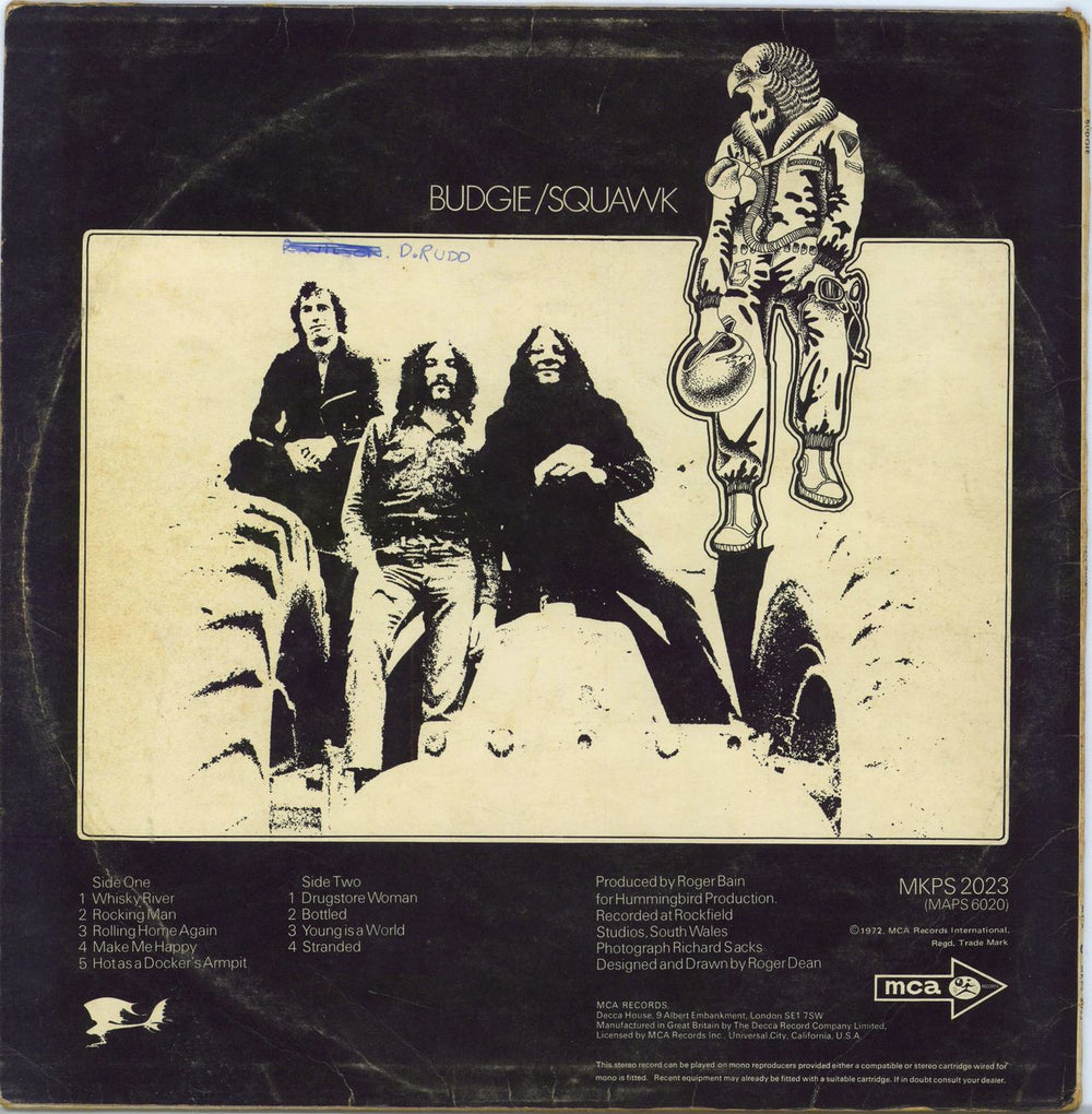 Budgie Squawk - 1st - VG UK vinyl LP album (LP record)