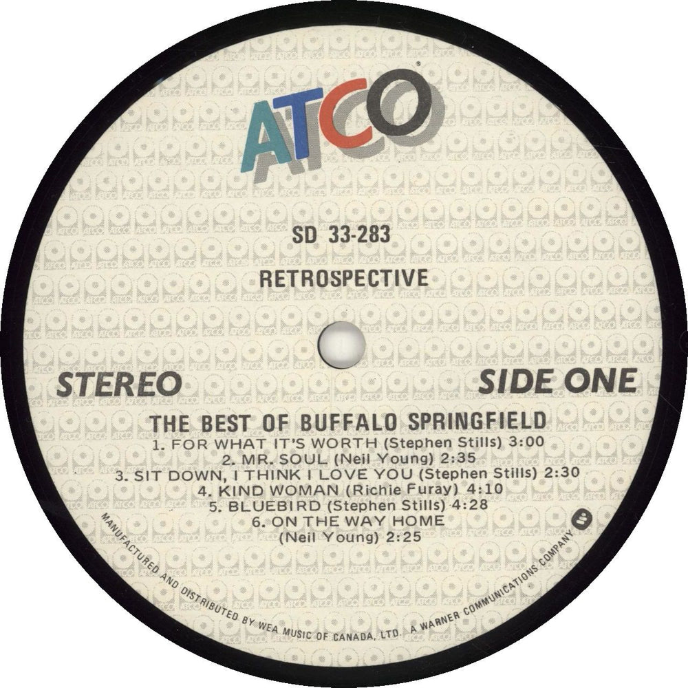 Buffalo Springfield Retrospective - The Best Of Buffalo Springfield Canadian vinyl LP album (LP record) BFSLPRE609547