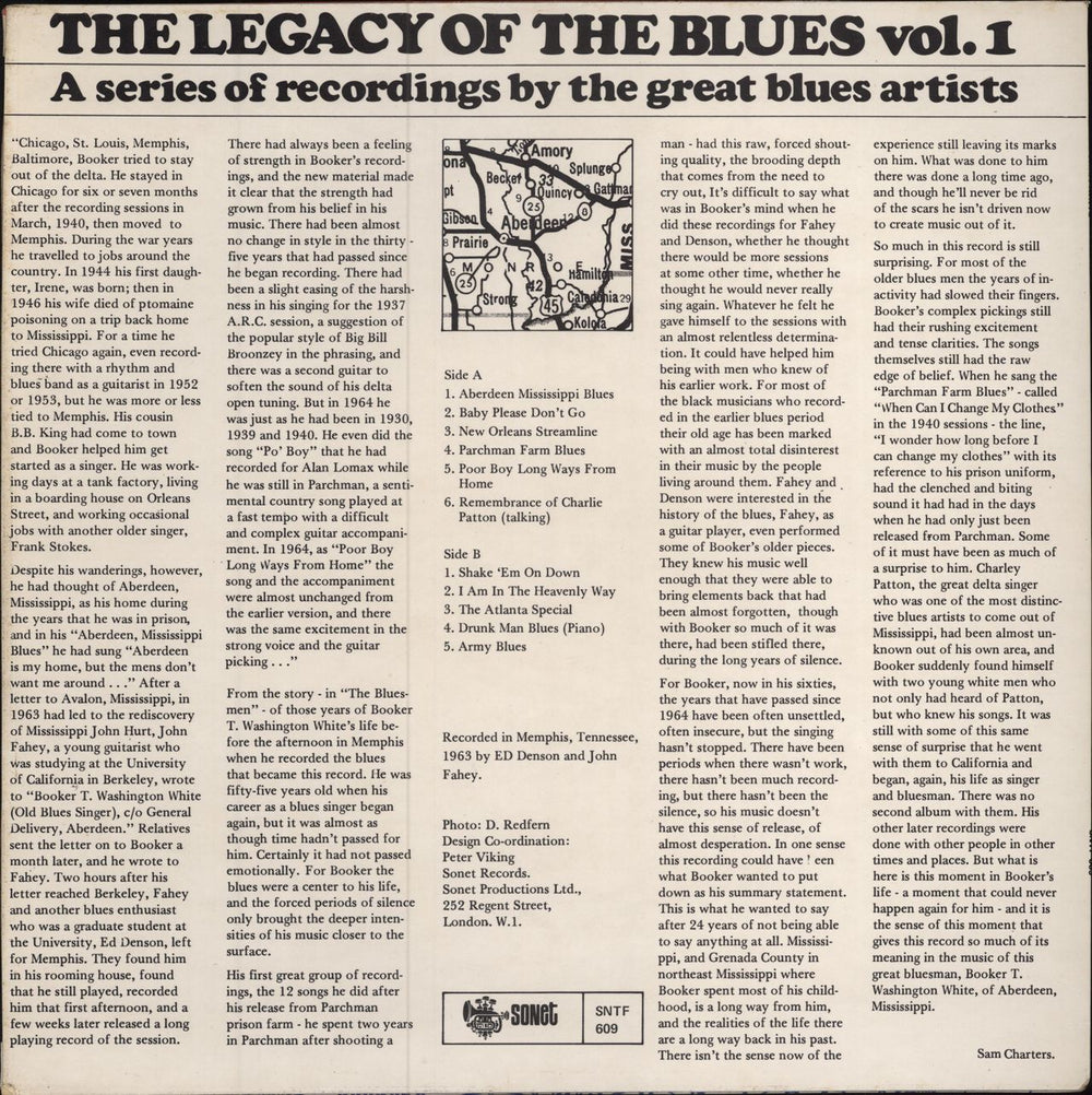 Bukka White The Legacy Of The Blues Vol. 1 UK vinyl LP album (LP record)