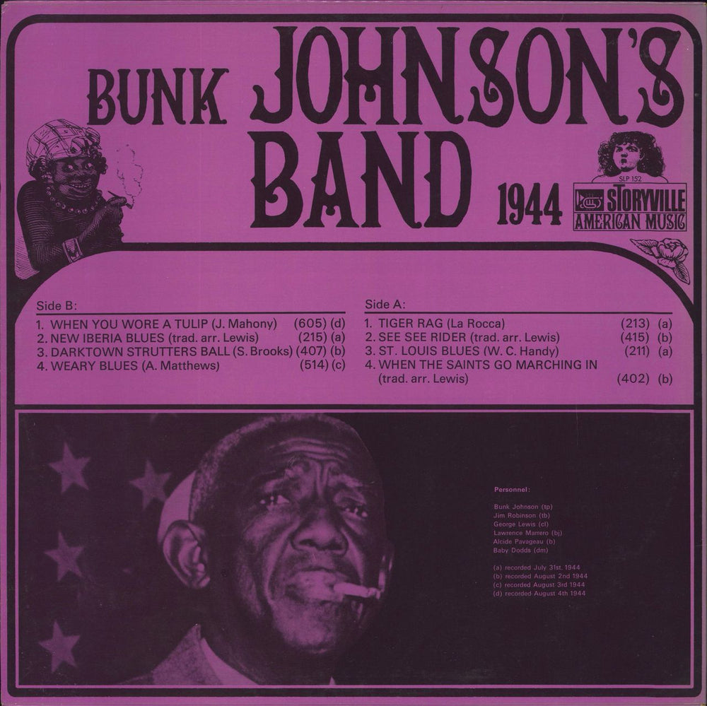 Bunk Johnson Bunk Johnson's Band-1944 Danish vinyl LP album (LP record)