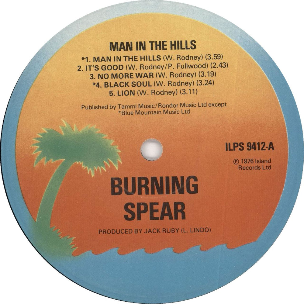 Burning Spear Man In The Hills - 1st UK vinyl LP album (LP record) 8BSLPMA450928