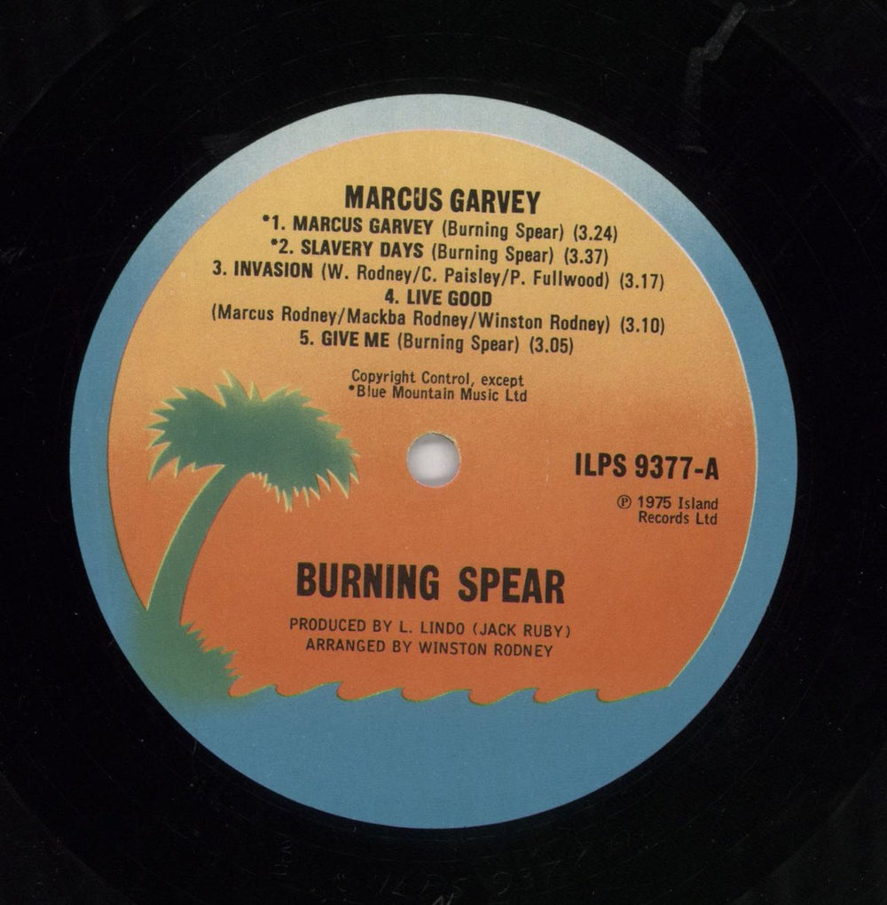 Burning Spear Marcus Garvey - 1st - stickered p/s UK vinyl LP album (LP record)