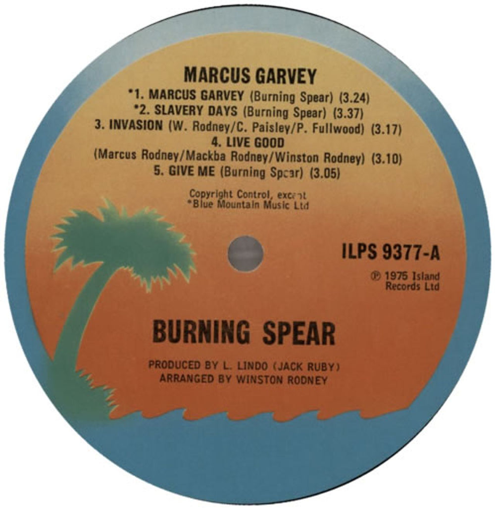 Burning Spear Marcus Garvey - 1st UK vinyl LP album (LP record) 8BSLPMA450917