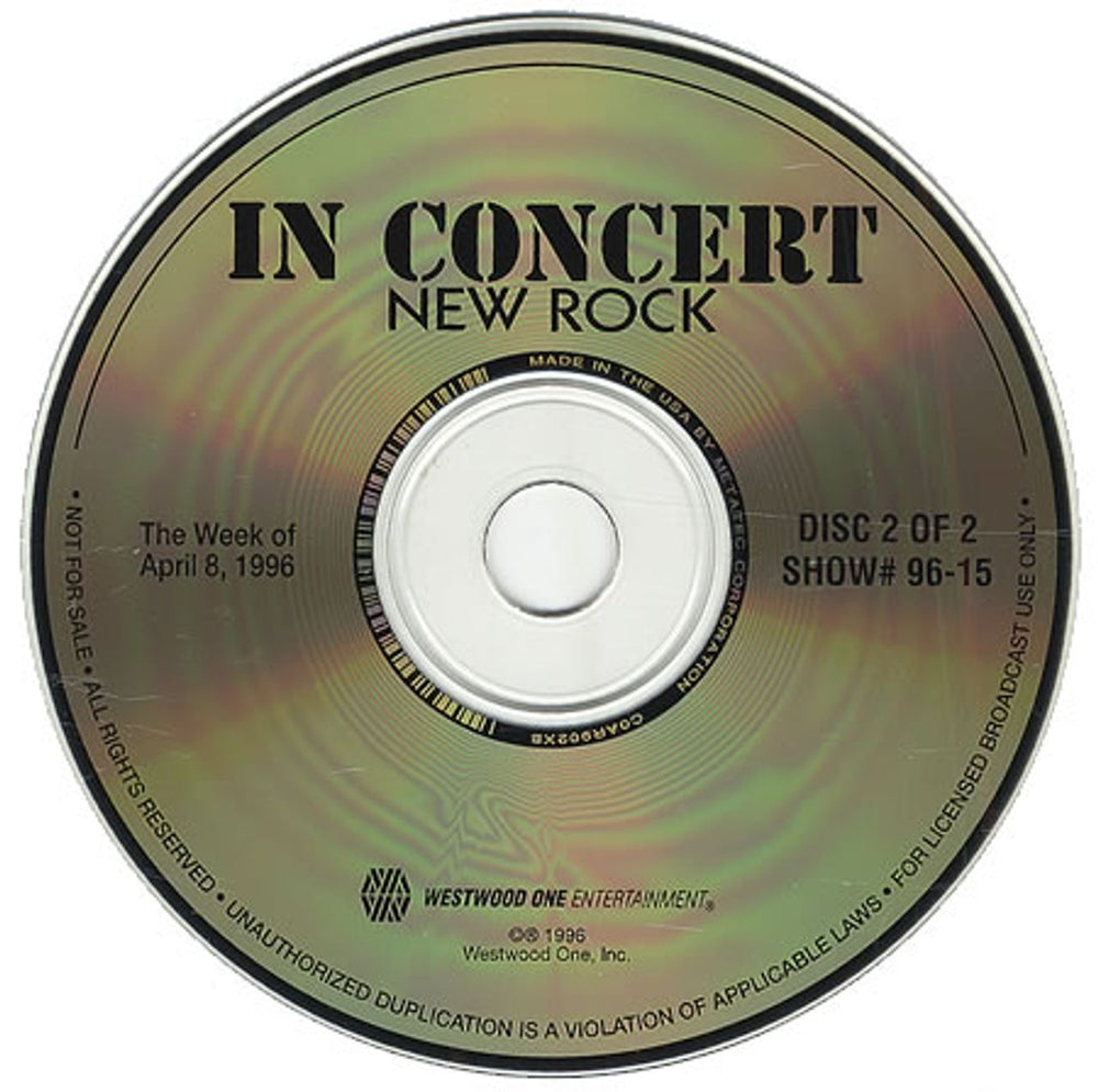 Bush In Concert: New Rock - Barely Acoustic Special, Part 2 US CD album (CDLP) B-UCDIN274155