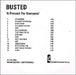 Busted A Present For Everyone UK Promo CD-R acetate CD-R ACETATE