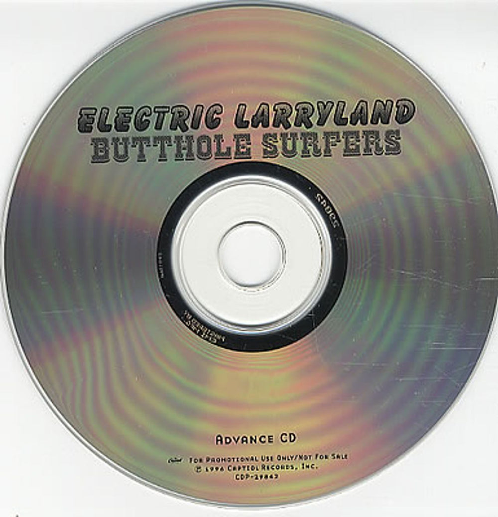 Butthole Surfers Electric Larryland US Promo CD album (CDLP) CDP-29842