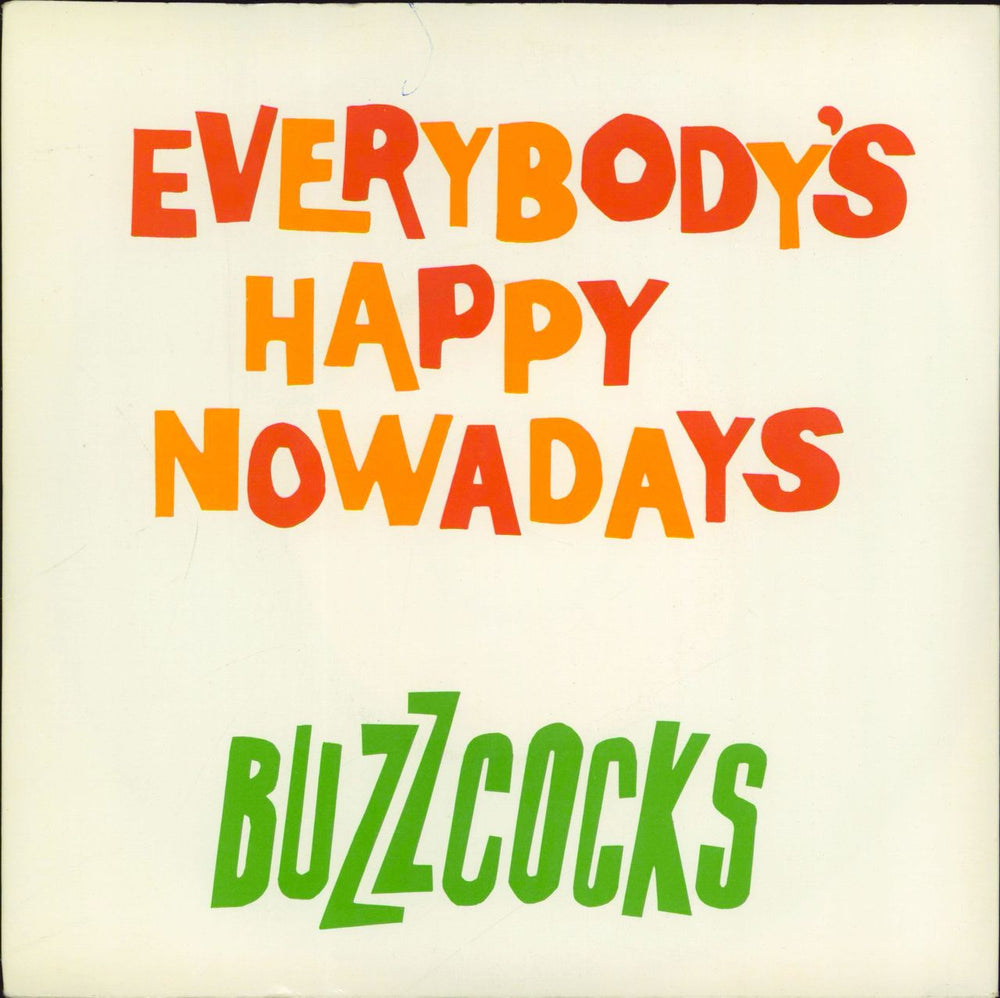 Buzzcocks Everybody's Happy Nowadays UK 7" vinyl single (7 inch record / 45) UP36499