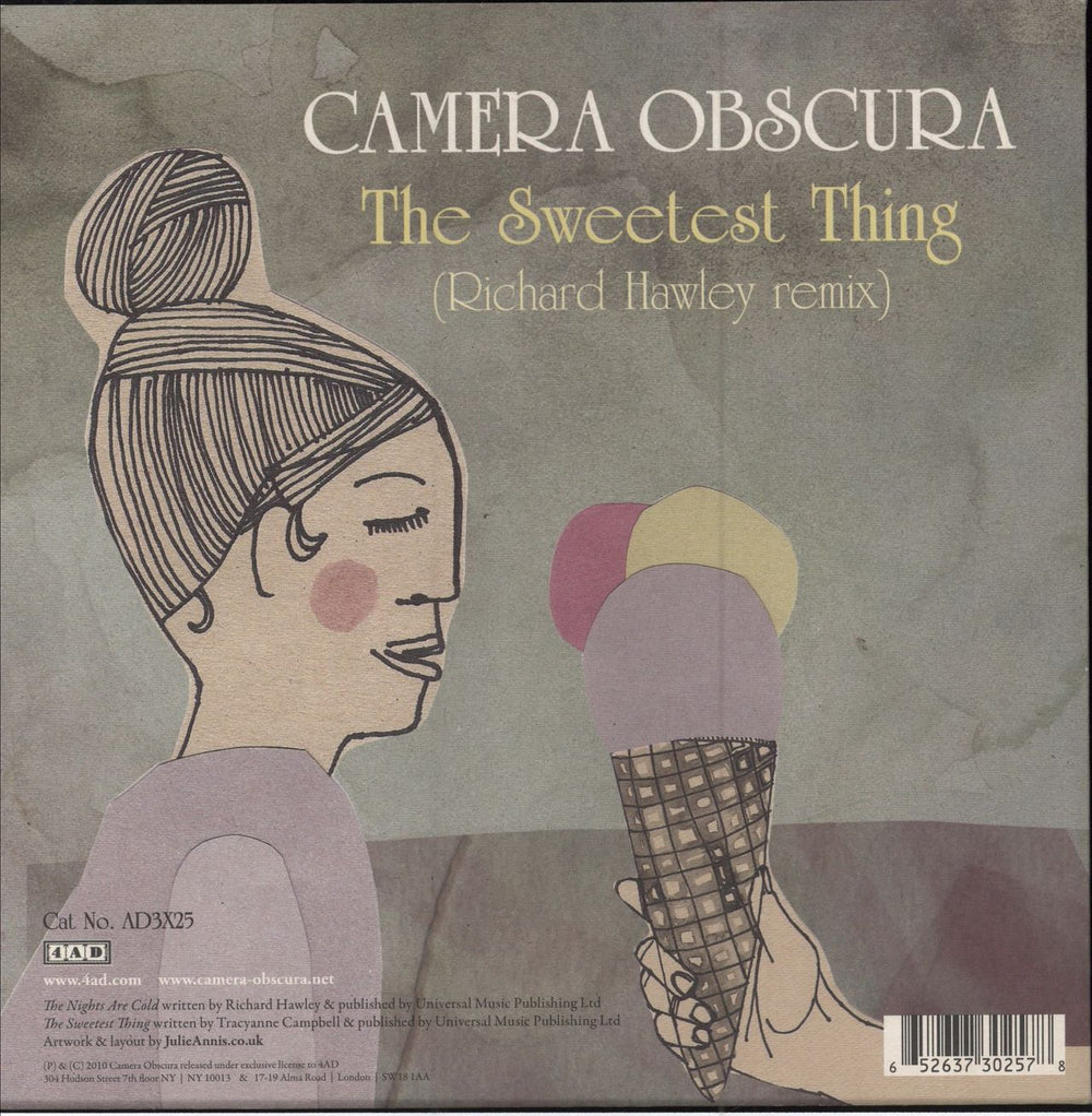 Camera Obscura (UK) The Nights Are Cold UK 7" vinyl single (7 inch record / 45) 652637302578