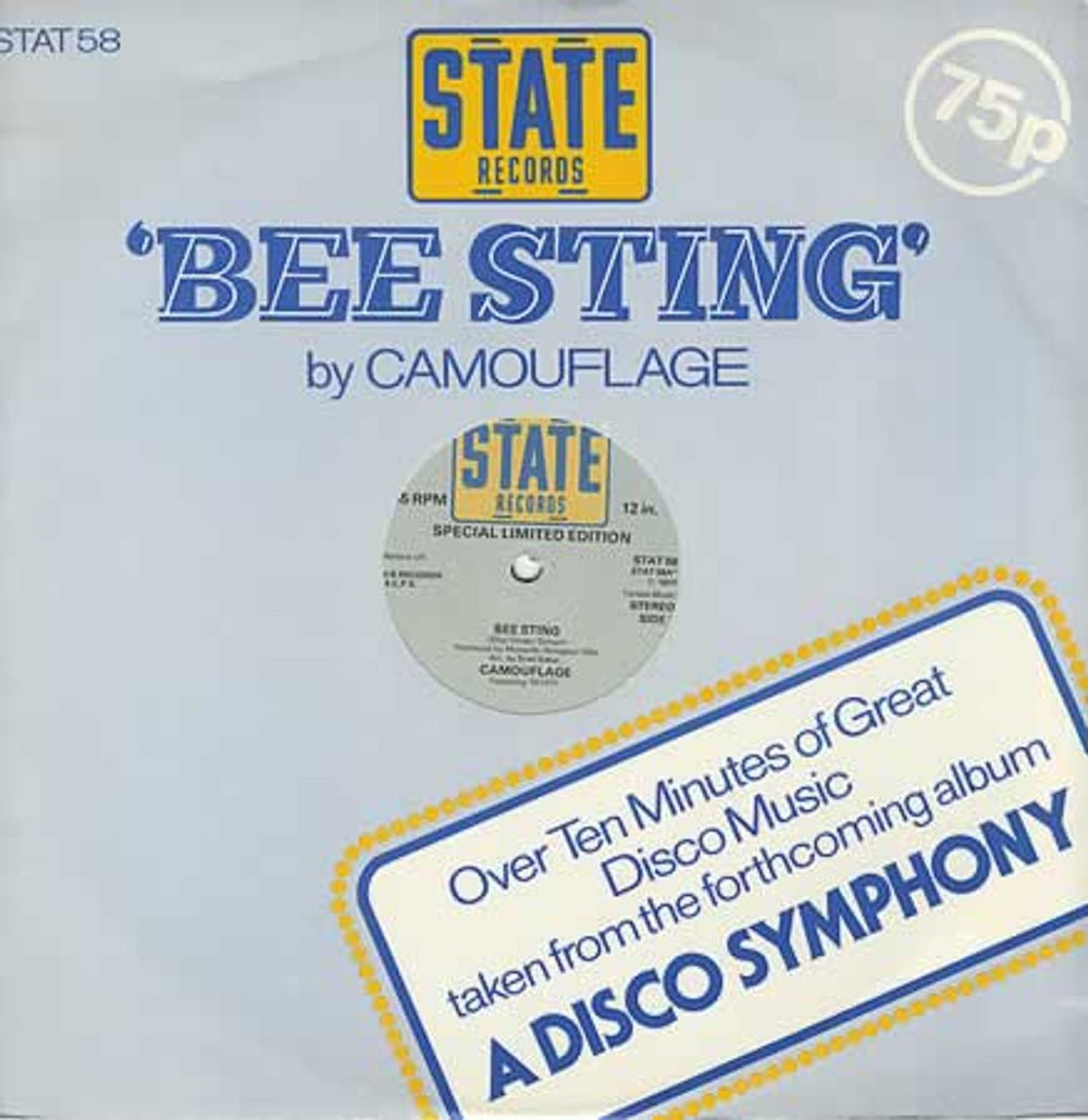 Camouflage Bee Sting UK 12" vinyl single (12 inch record / Maxi-single) STAT58