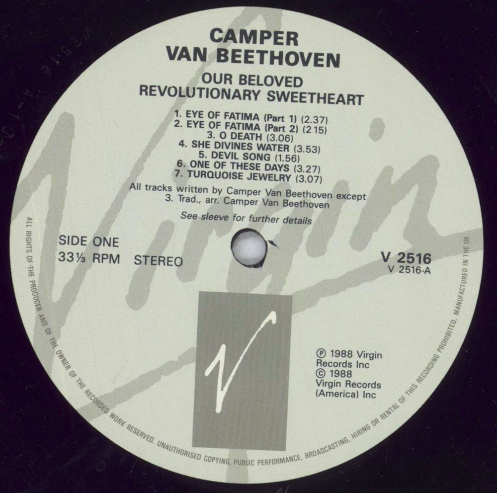 Camper Van Beethoven Our Beloved Revolutionary Sweetheart - Press Pack UK vinyl LP album (LP record) CVBLPOU826471