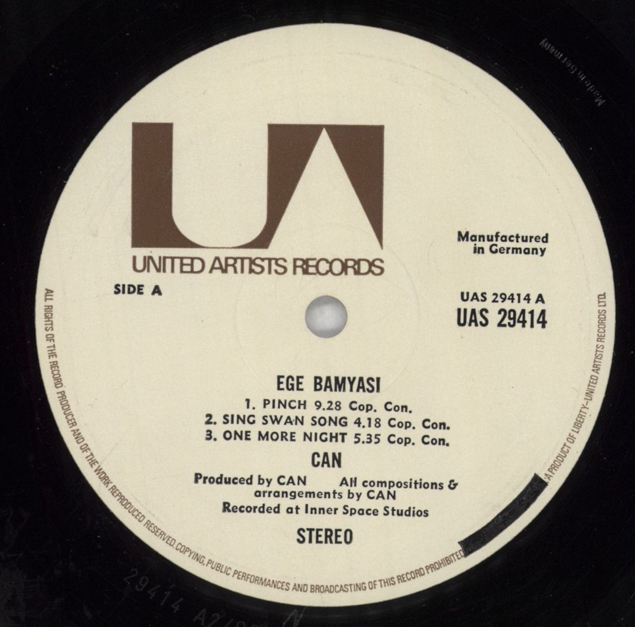 CAN 『EGE BAMYASI 』LPレコード can-egebamyasi-blackvinyl-1.