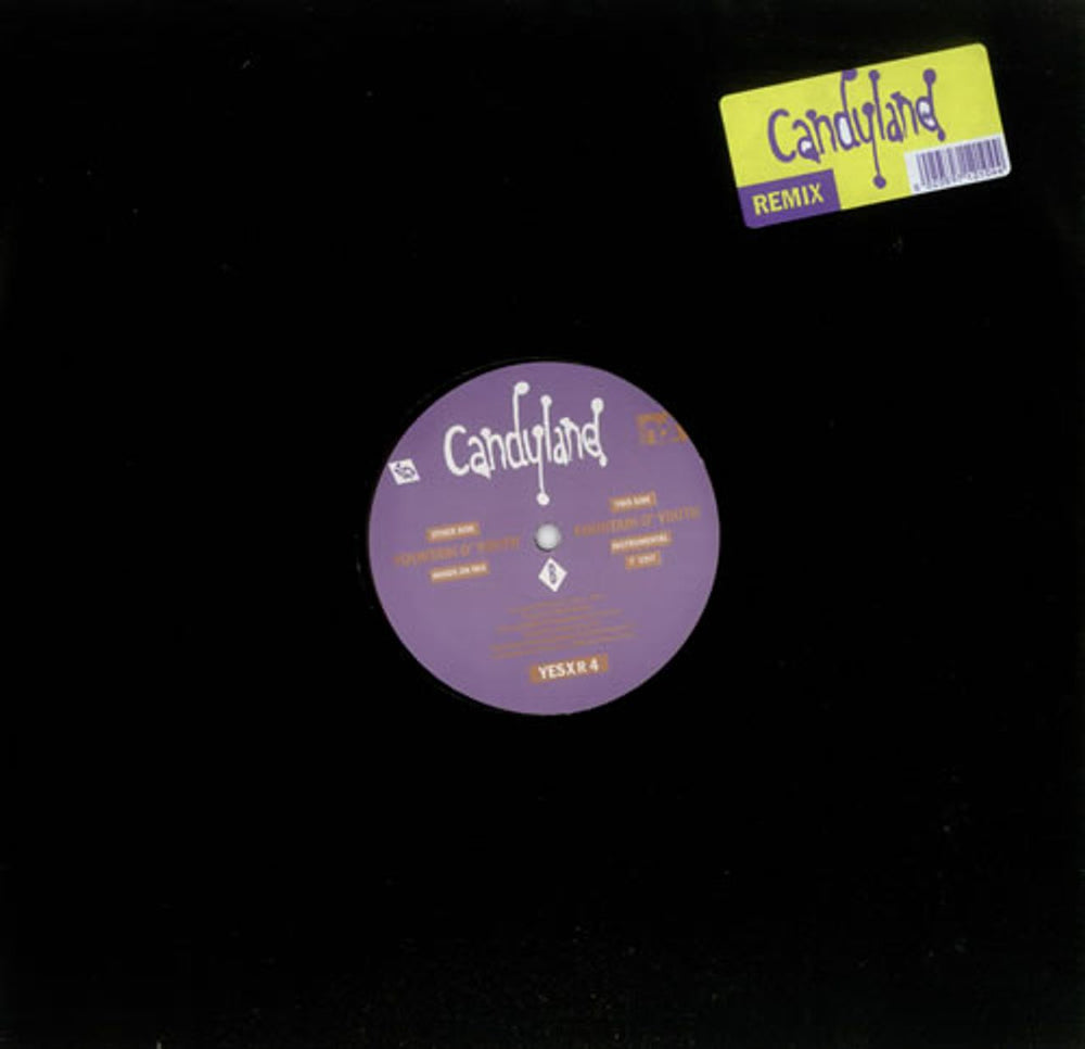 Candyland Fountain O' Youth UK Promo 12" vinyl single (12 inch record / Maxi-single) YESXR4