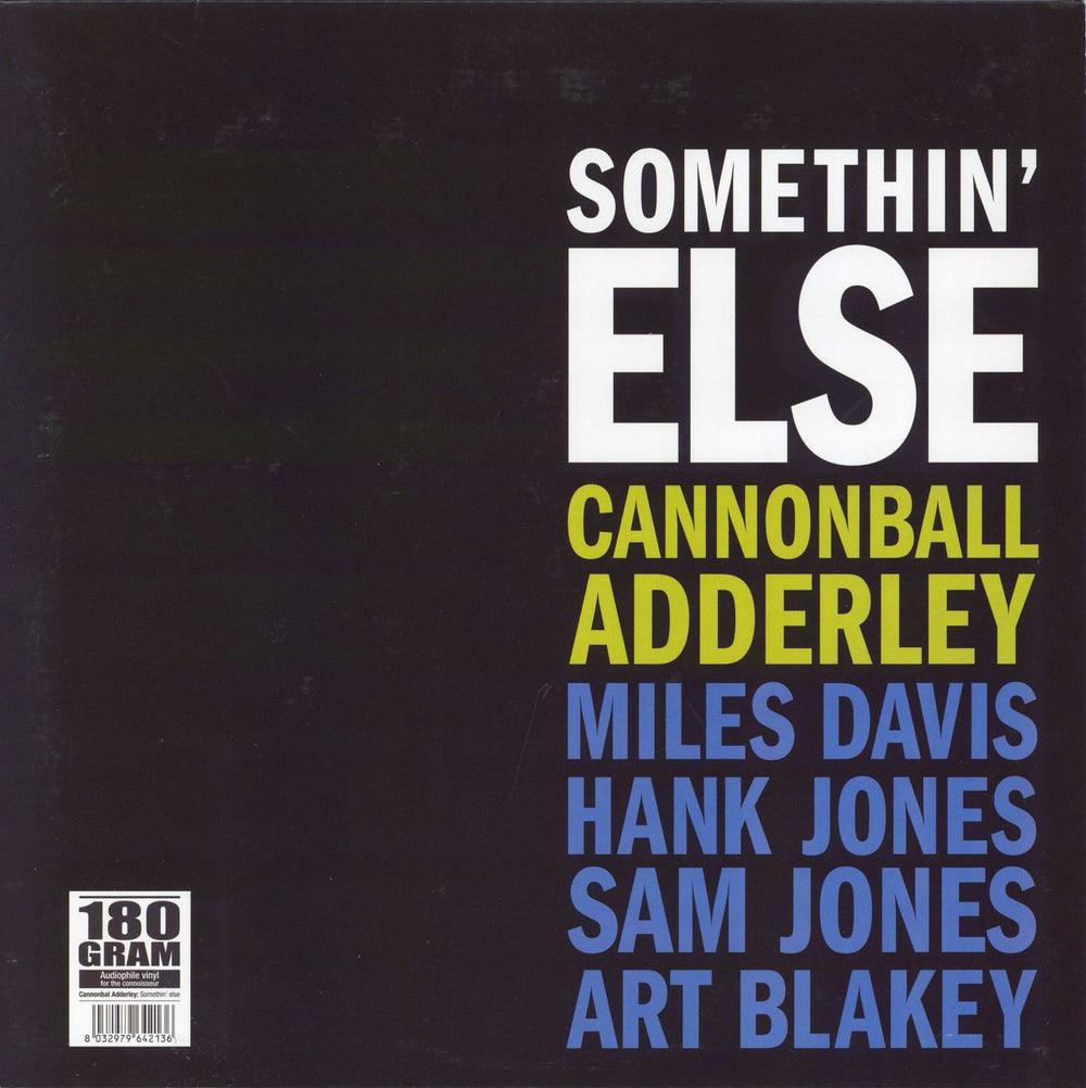 Cannonball Adderley Somethin' Else - 180gm French vinyl LP album (LP record) VNL12213LP