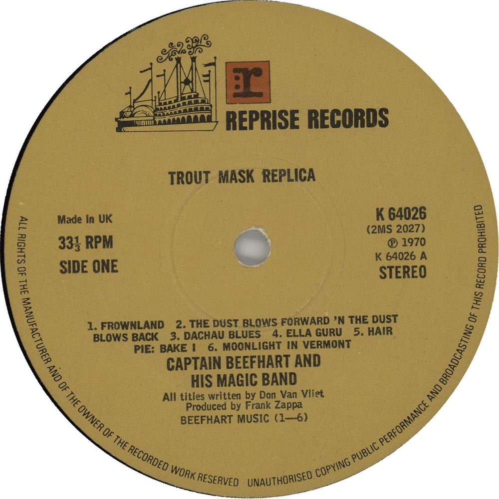 Captain Beefheart & Magic Band Trout Mask Replica - EX UK 2-LP vinyl record set (Double LP Album) CPT2LTR416442