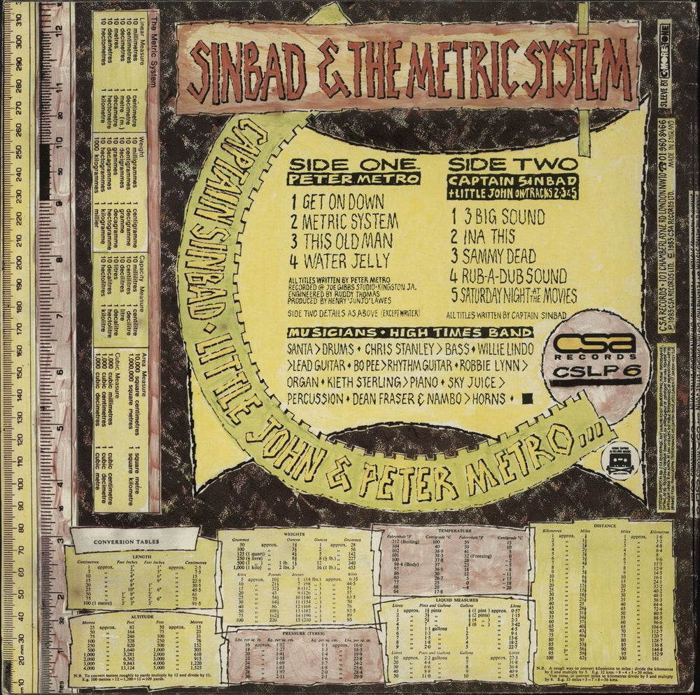 Captain Sinbad Sinbad & The Metric System UK vinyl LP album (LP record)