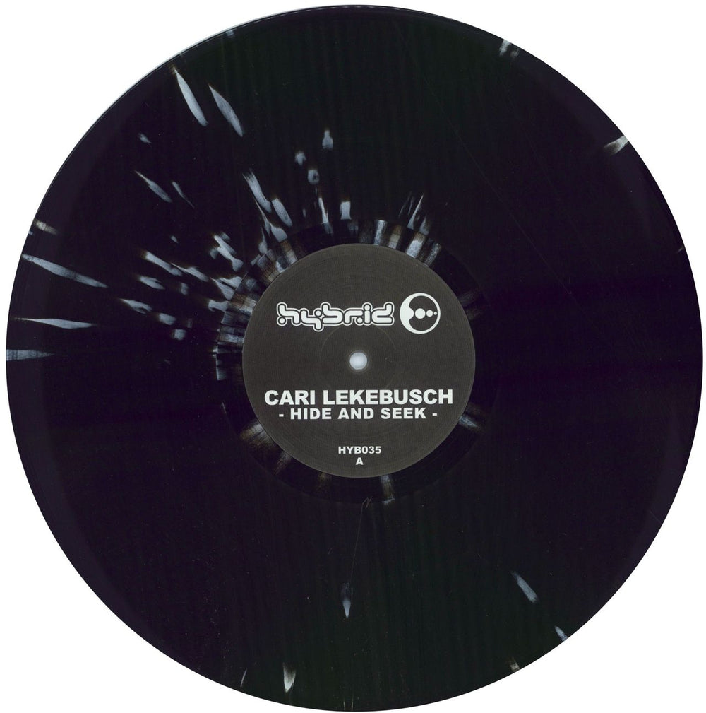 Cari Lekebusch Hide And Seek - White Splatter Black Vinyl Swedish 12" vinyl single (12 inch record / Maxi-single) HYB035