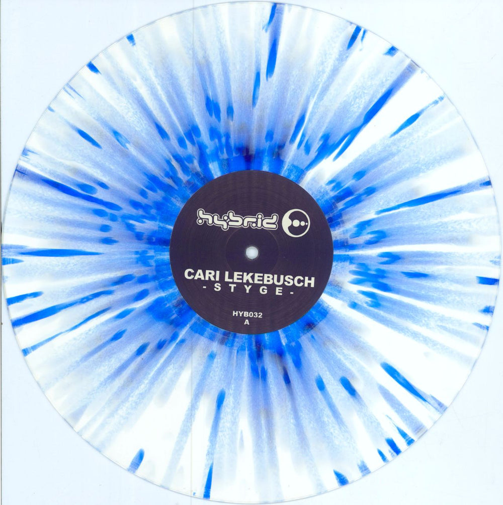 Cari Lekebusch Styge - White & Blue Splatter Vinyl Swedish 12" vinyl single (12 inch record / Maxi-single) HYB032