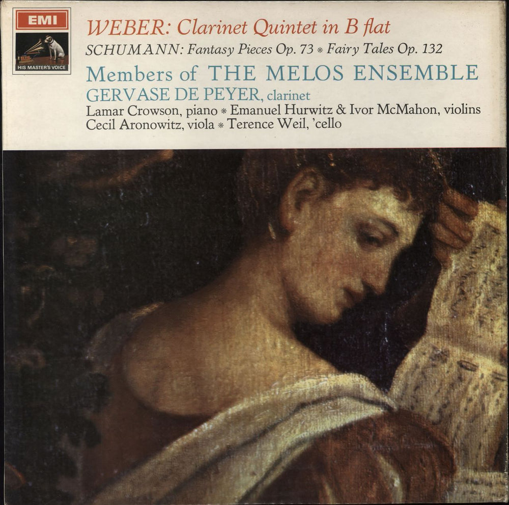 Carl Maria Von Weber Weber: Clarinet Quintet in B Flat / Schumann: Fantasy Pieces, Op. 73 - Fairy Tales, Op. 132 UK vinyl LP album (LP record) ASD2374