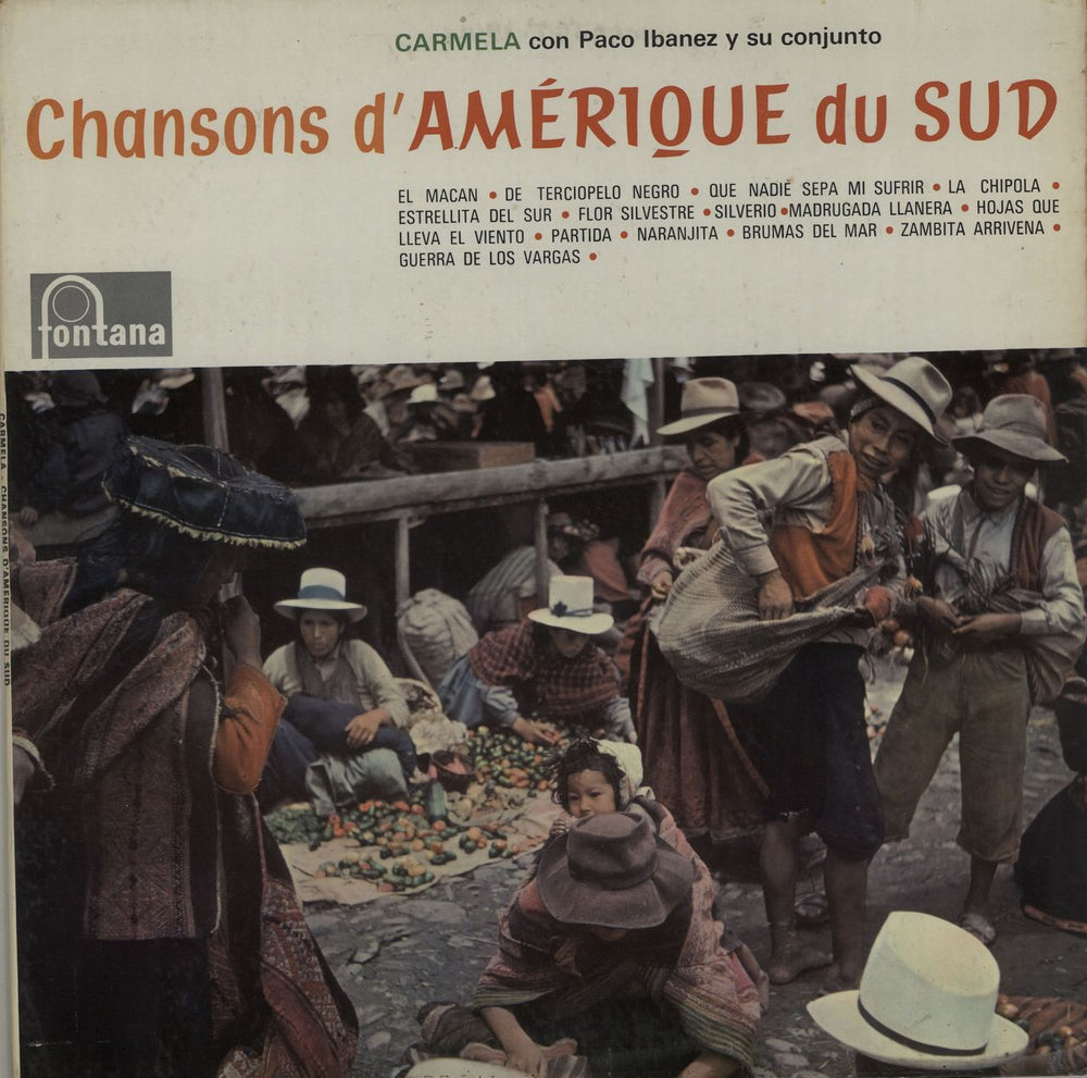 Carmela Chansons D'Amérique Du Sud UK vinyl LP album (LP record) TL5202