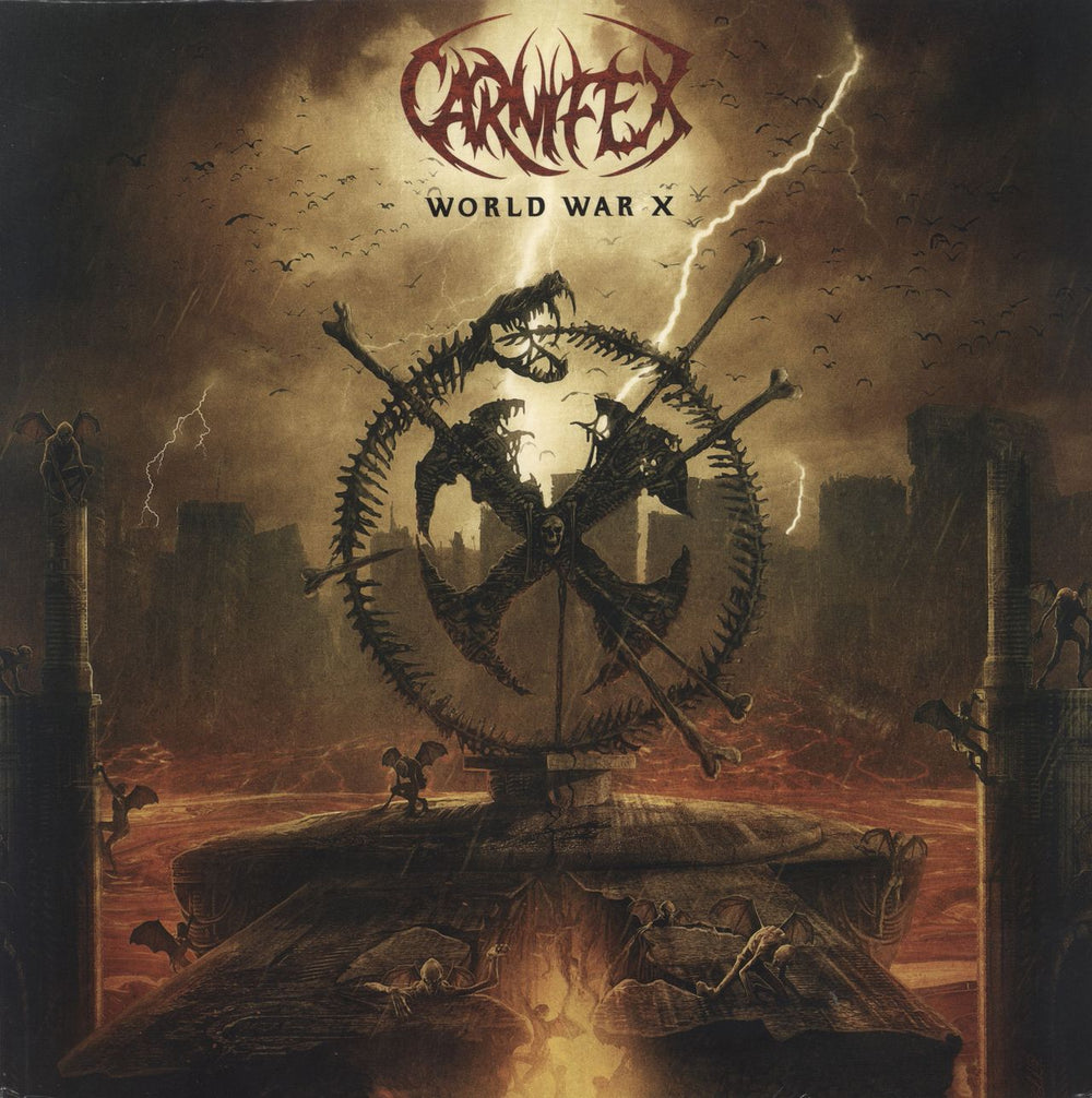 Carnifex World War X - Orange w/ Swamp Green Swirl Vinyl German vinyl LP album (LP record) NB 5058