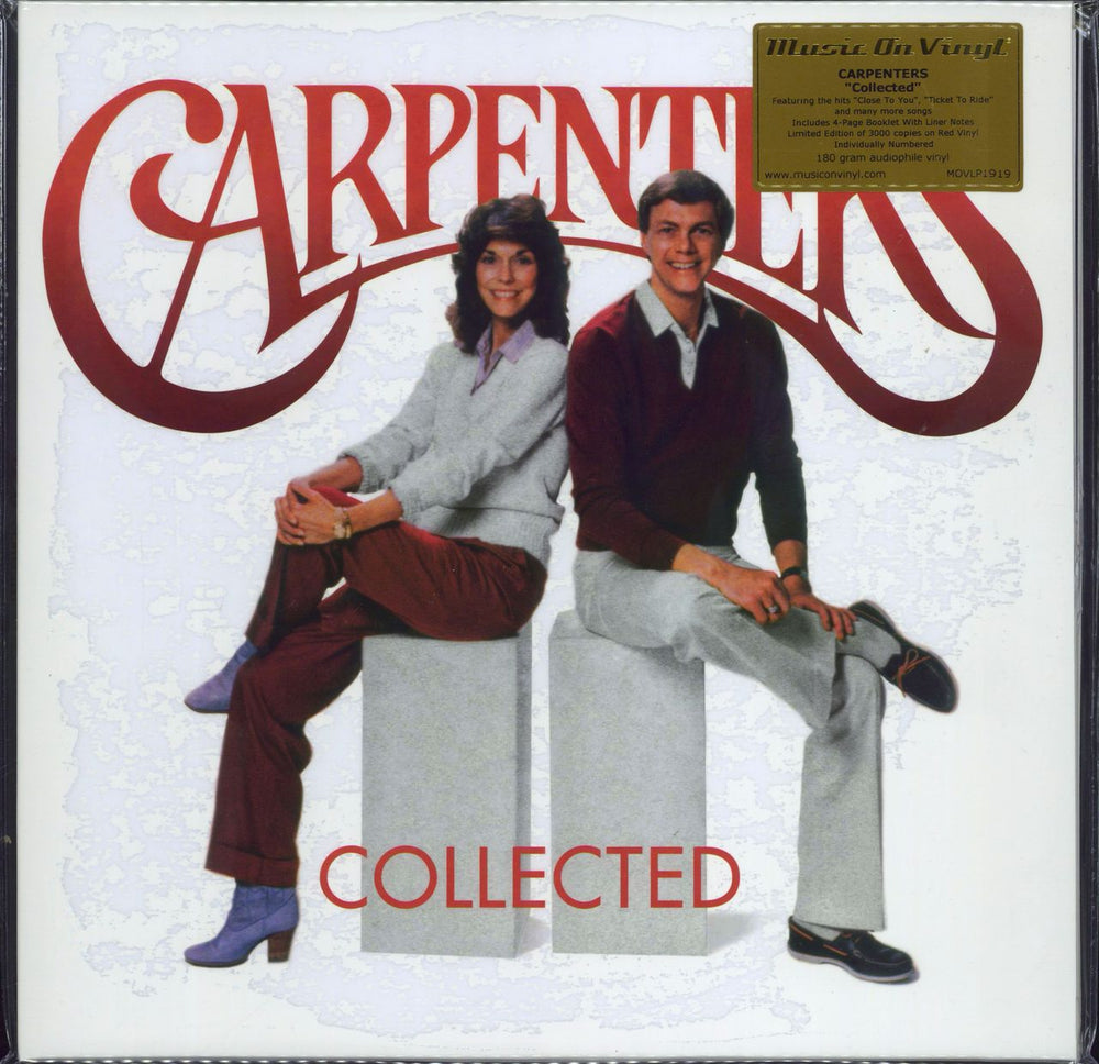 Carpenters Collected - 180gram Red Vinyl + Numbered Sleeve - Sealed UK 2-LP vinyl record set (Double LP Album) MOVLP1919