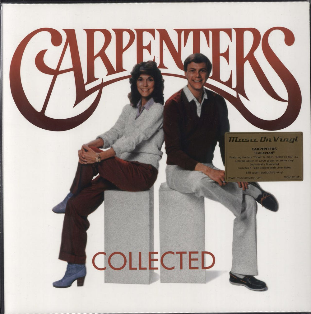 Carpenters Collected - 180gram White Vinyl + Numbered Sleeve UK 2-LP vinyl record set (Double LP Album) MOVLP1919