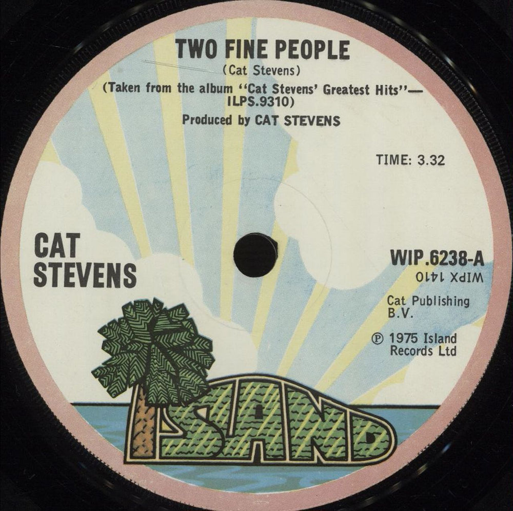 Cat Stevens Two Fine People UK 7" vinyl single (7 inch record / 45) WIP6238