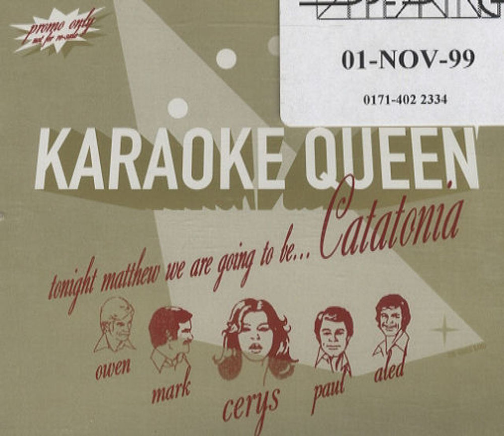 Catatonia Karaoke Queen UK Promo CD single (CD5 / 5") NEG119CDDJ