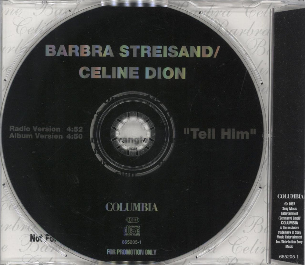 Celine Dion Tell Him German Promo CD single (CD5 / 5")