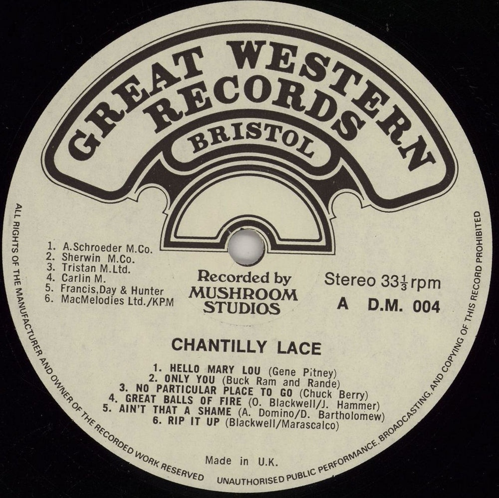 Chantilly Lace Chantilly Lace UK vinyl LP album (LP record) 2ICLPCH764603