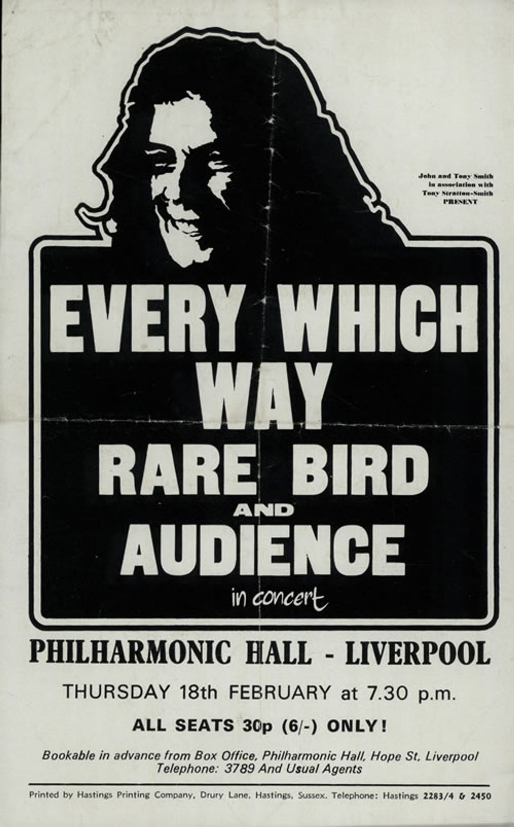 Charisma Records Philharmonic Hall, Liverpool UK handbill GIG FLYER