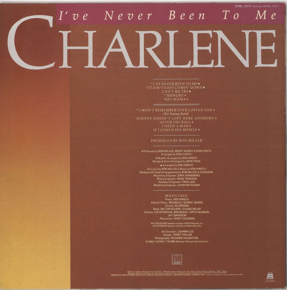 Charlene I've Never Been To Me UK vinyl LP album (LP record)