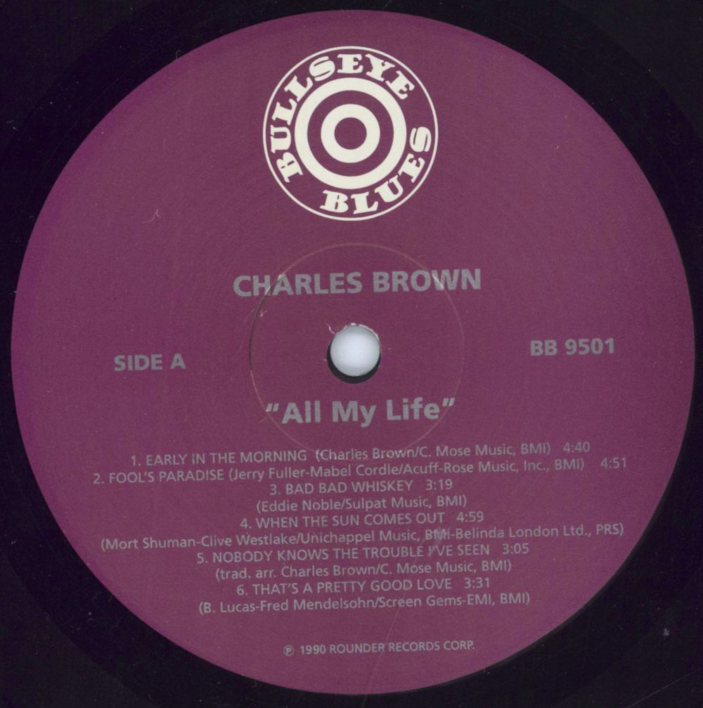 Charles Brown All My Life US vinyl LP album (LP record) F8BLPAL815372