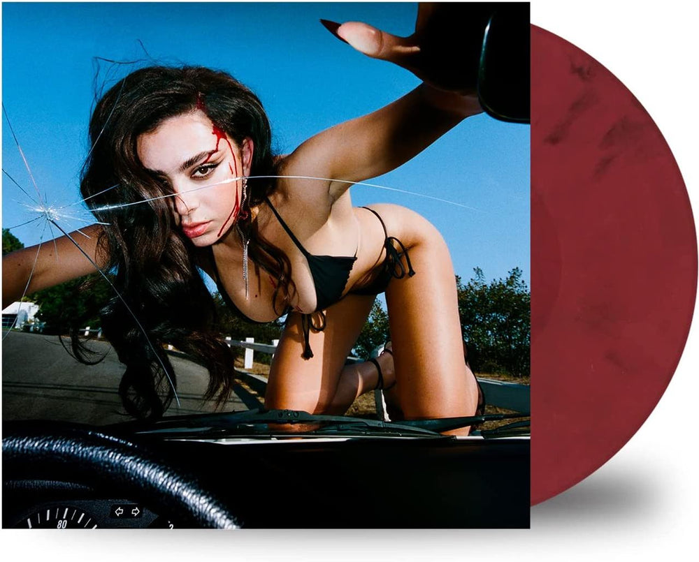 Charli XCX Crash - Red & Black Marbled Vinyl - Sealed UK vinyl LP album (LP record) 190296409950