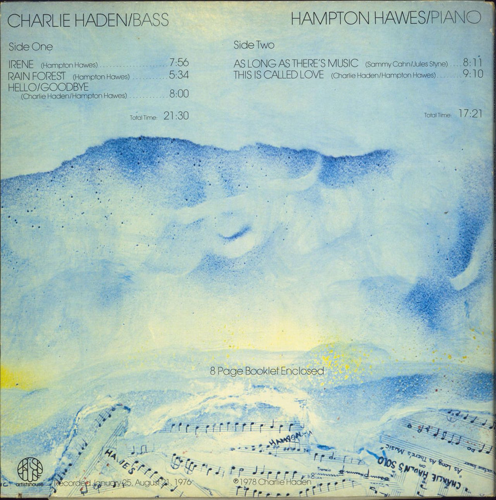 Charlie Haden As Long As There's Music Canadian vinyl LP album (LP record)