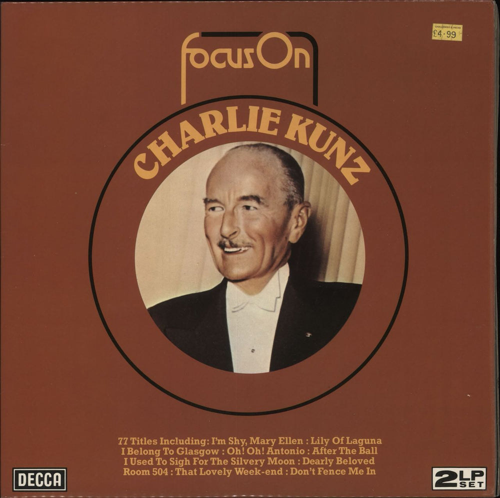 Charlie Kunz Focus On UK 2-LP vinyl record set (Double LP Album) FOS35/6