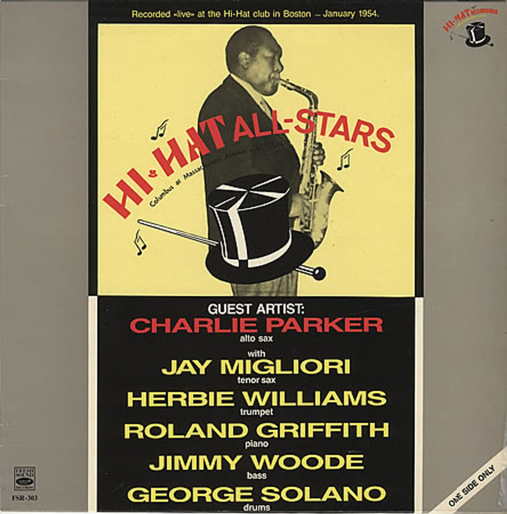 Charlie Parker Hi-Hat All-Stars Spanish vinyl LP album (LP record) FSR-303