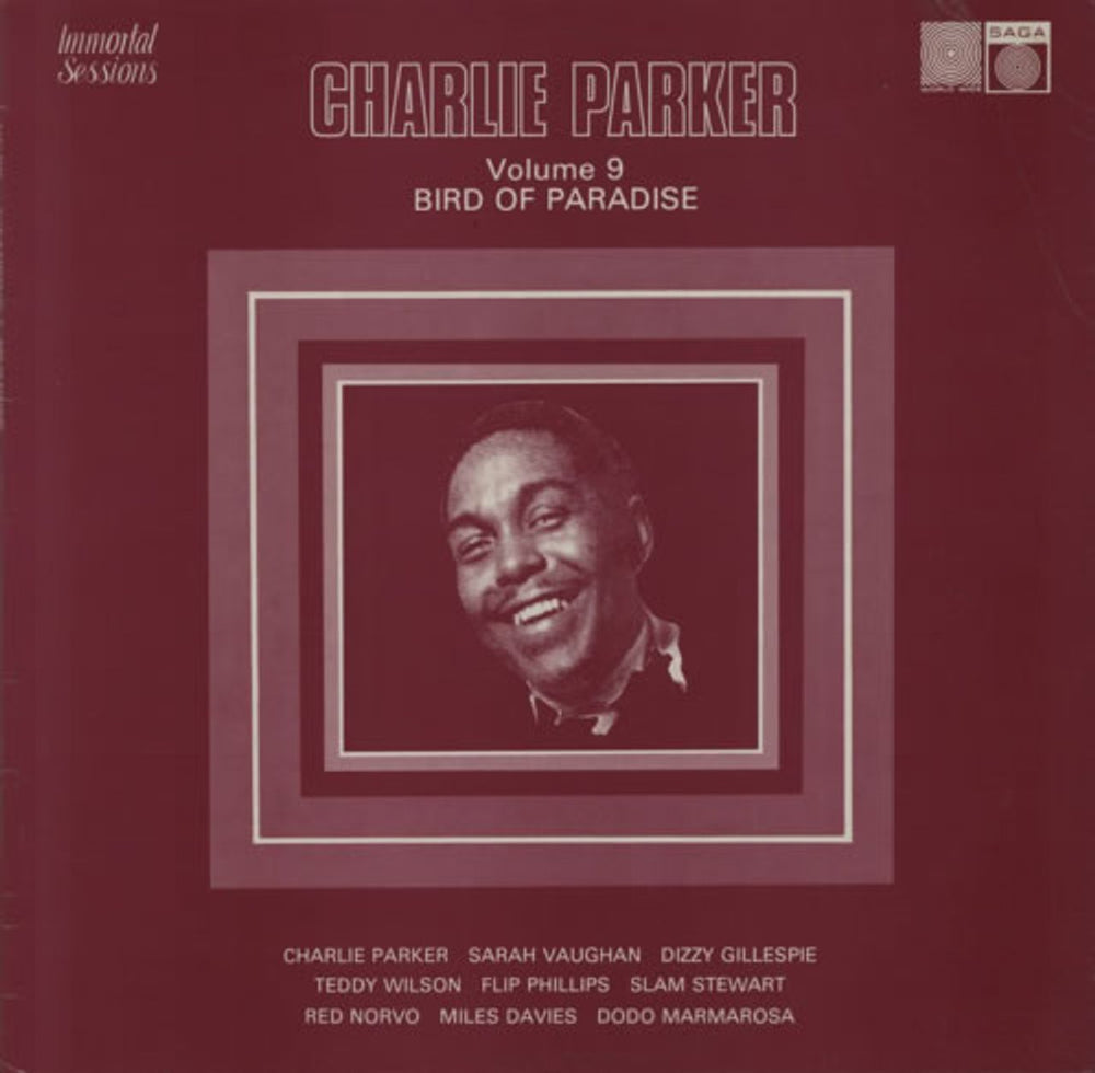 Charlie Parker Volume 9 - Bird Of Paradise UK vinyl LP album (LP record) SAGA6928