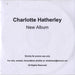 Charlotte Hatherley The Deep Blue UK Promo CD-R acetate CD-R ACETATE