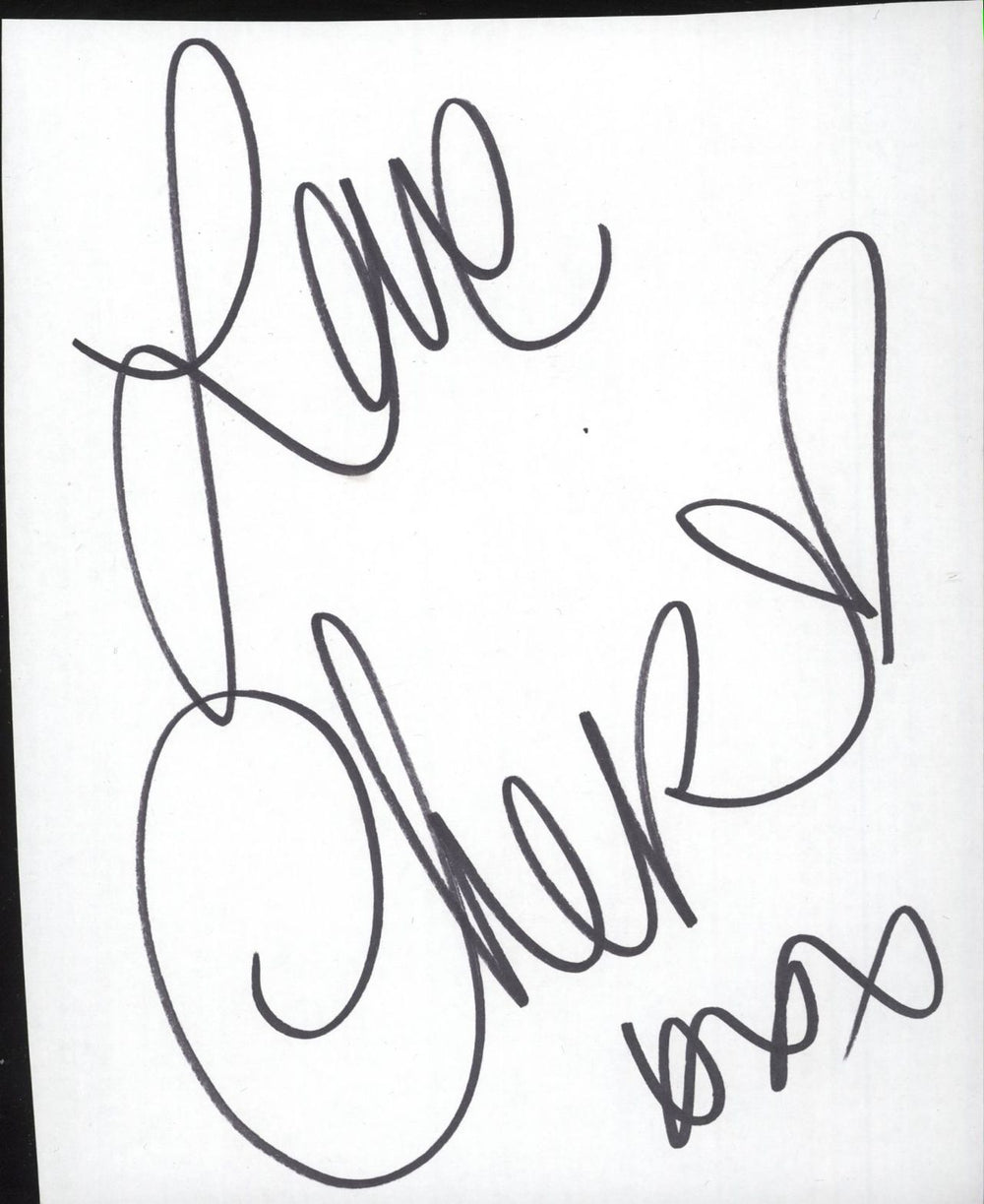 Cher Lloyd Autograph UK memorabilia AUTOGRAPH