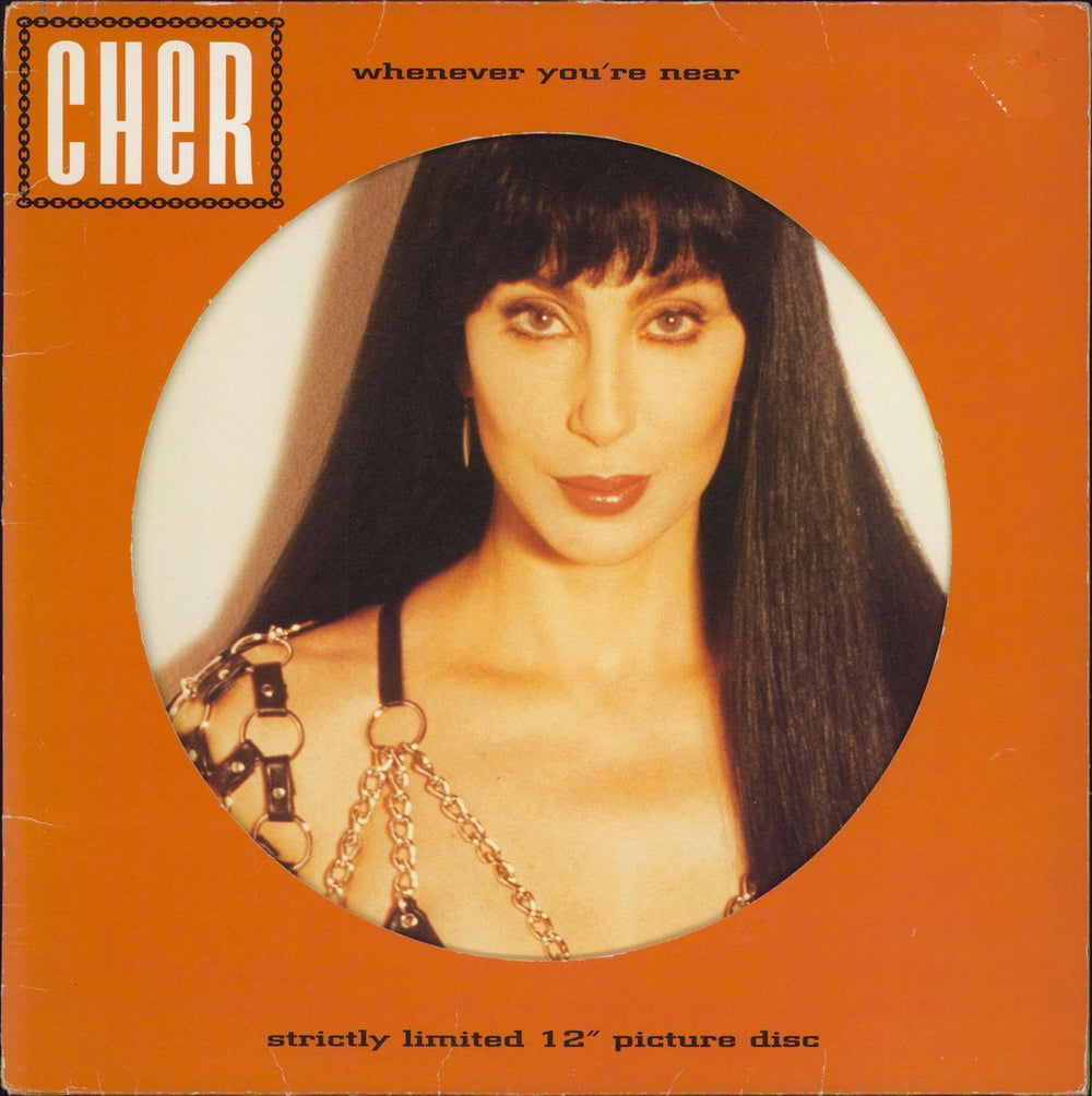 Cher Whenever You're Near + Sleeve - EX UK 12" vinyl picture disc (12 inch picture record) GFSTP32