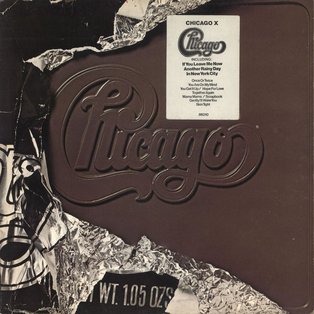 Chicago Chicago X - White Hype Sticker - EX UK vinyl LP album (LP record) CBS86010