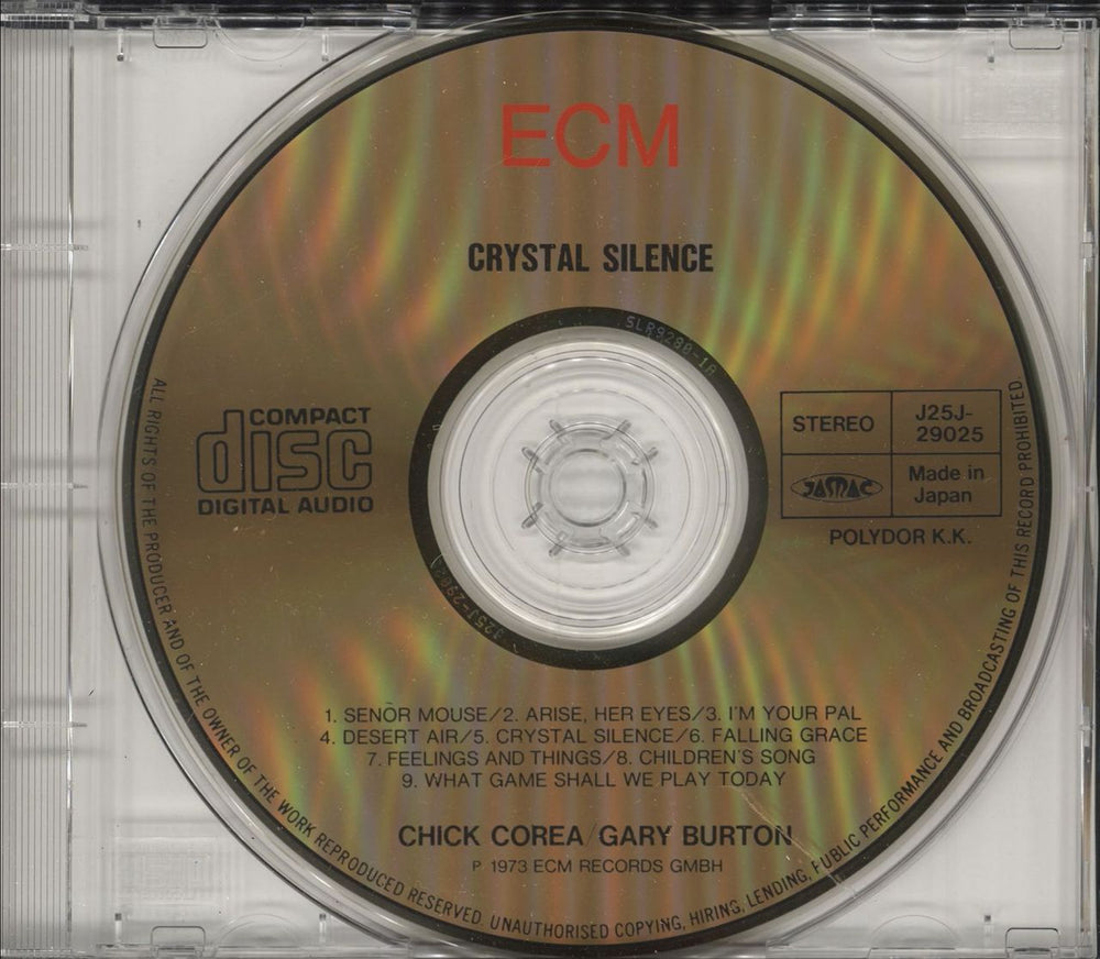 Chick Corea Crystal Silence - Gold CD Japanese CD album (CDLP) CKCCDCR746626