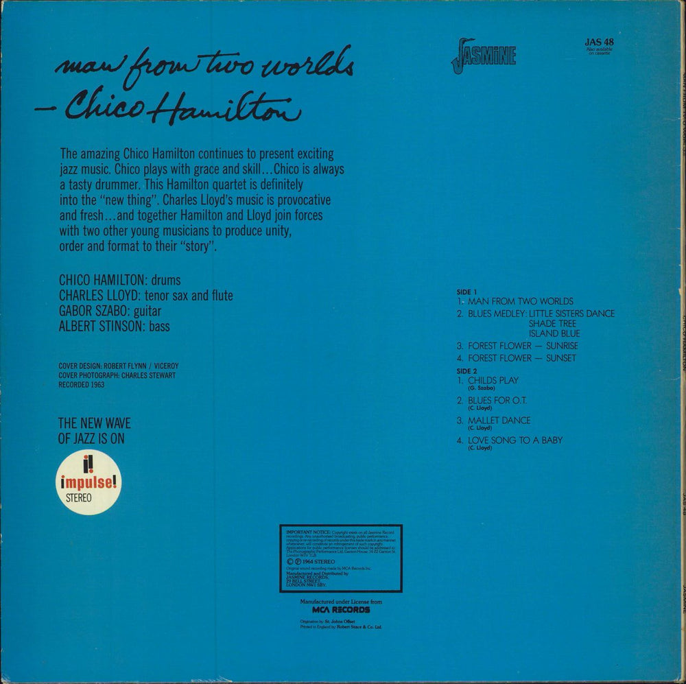 Chico Hamilton Man From Two Worlds UK vinyl LP album (LP record)