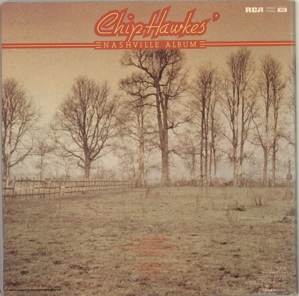 Chip Hawkes Nashville Album UK vinyl LP album (LP record)