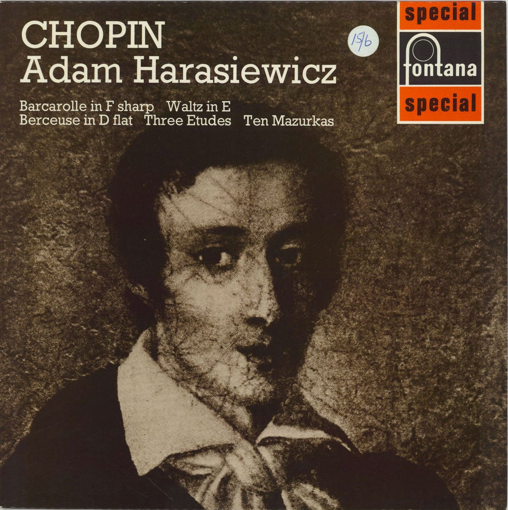 Chopin Chopin: Barcarolle In F Sharp / Waltz In E / Berceuse In D Flat / Three Etudes / Ten Mazurkas UK vinyl LP album (LP record) SFL14113