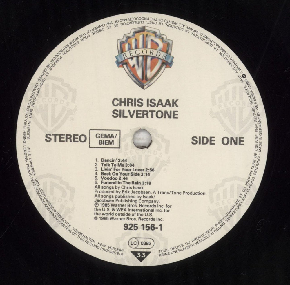 Chris Isaak Silvertone - EX German vinyl LP album (LP record) ISALPSI290081