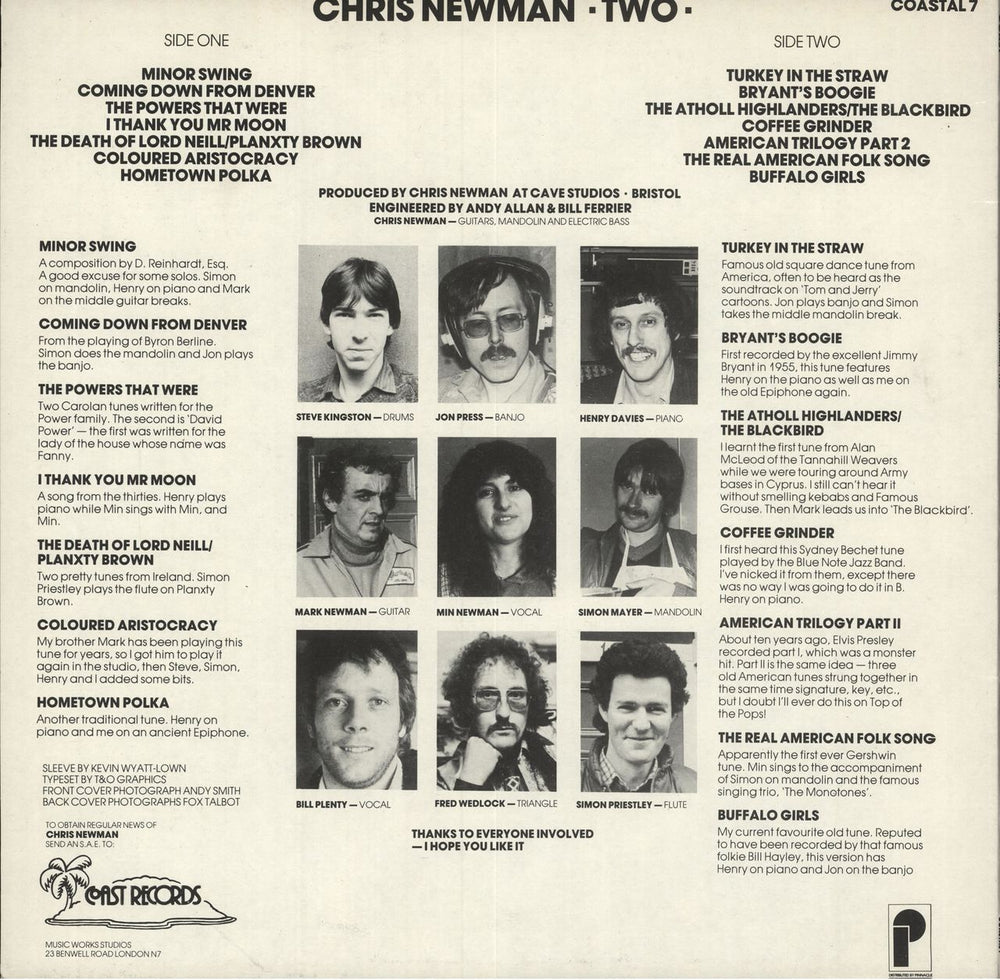 Chris Newman TWO UK vinyl LP album (LP record)